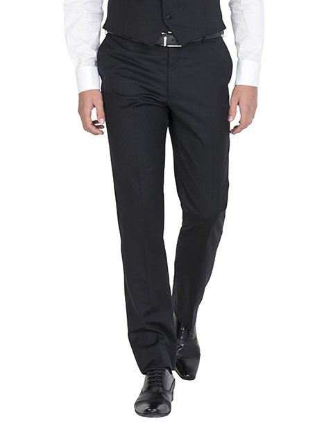 ZP022 Zenetti Trousers, Tailored Fit Flat Front Trouser With Belt Loops