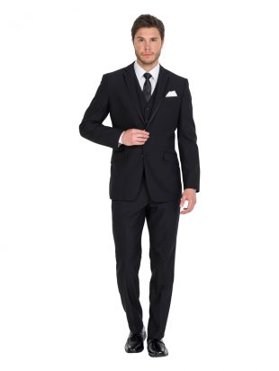 Daniel Hetcher Pure Wool Tailored Fit Tuxedo Suit Hire