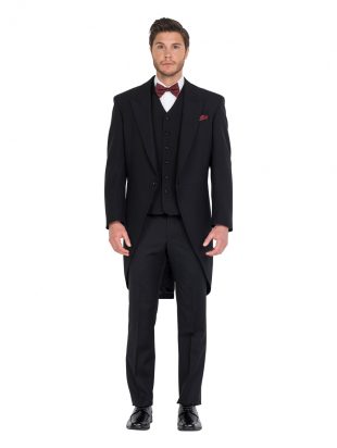 Black Tail Suit Available in Mens & Kids Sizes for Hire
