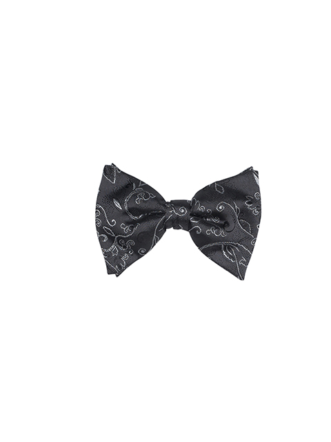 Mens Silk Bow Tie Charcoal