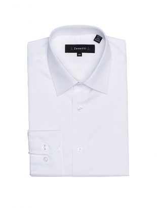 Mens Spread Collar Shirt White