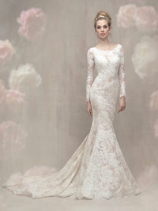 lace gown shimmers allure couture c459