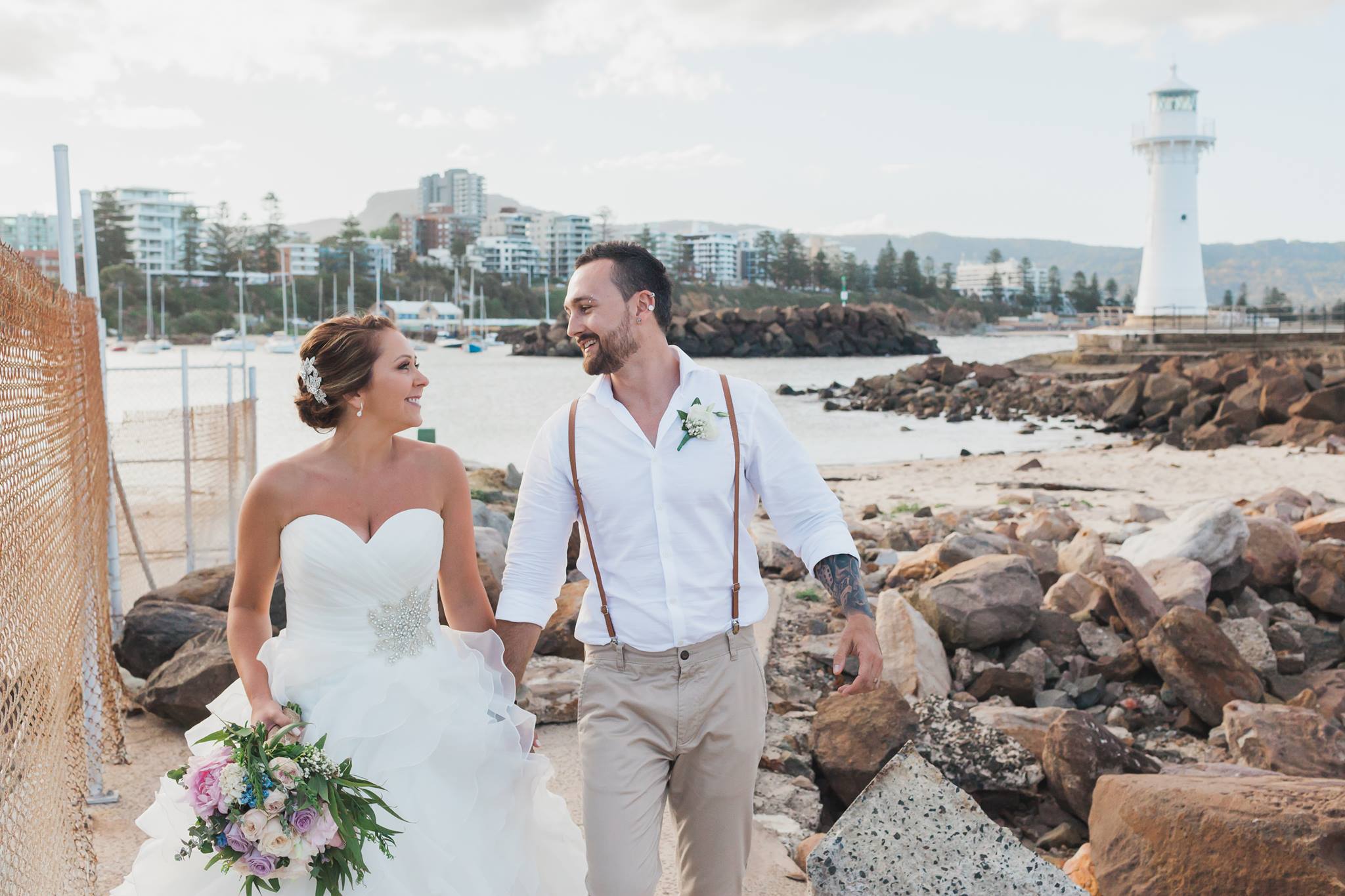 rustic beach real wedding ferrari formalwear and bridal