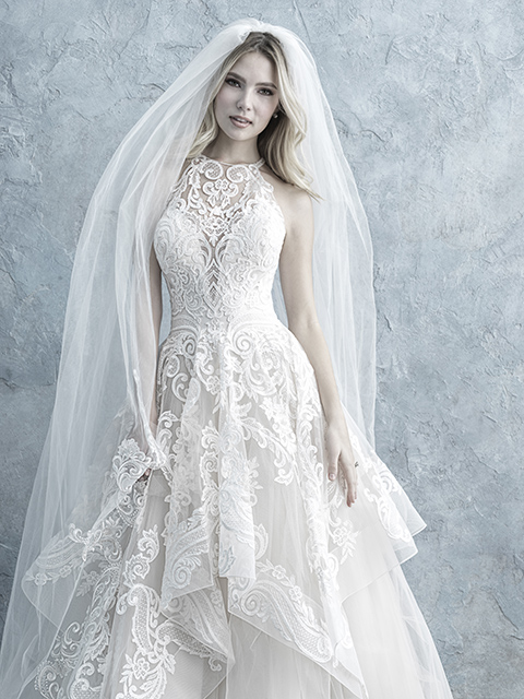 9652 Allure Bridals Textured Wedding Dress