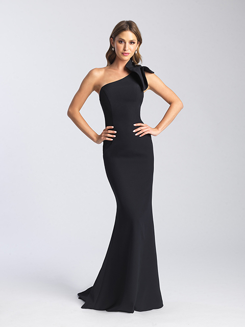 20-366 Madison James Black Special Occasion Gown