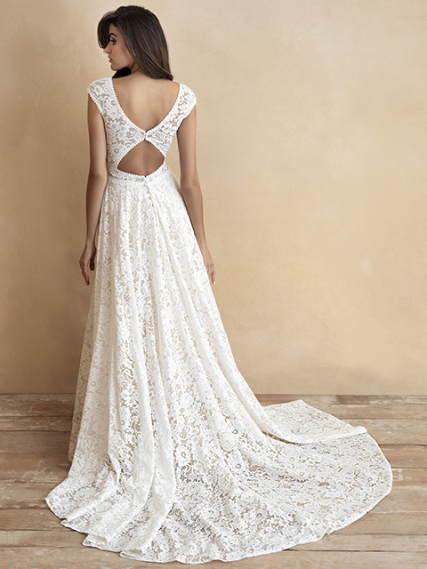 Allure Romance 3312 Scalloped A-line Wedding Dress