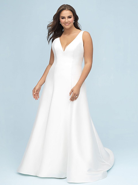 Allure Bridals 9600 Gorgeous Sheen Simple Wedding Dress