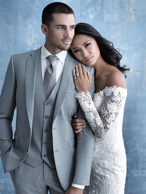 Allure Bridals 9706 Lace Off-Shoulder Wedding Dress
