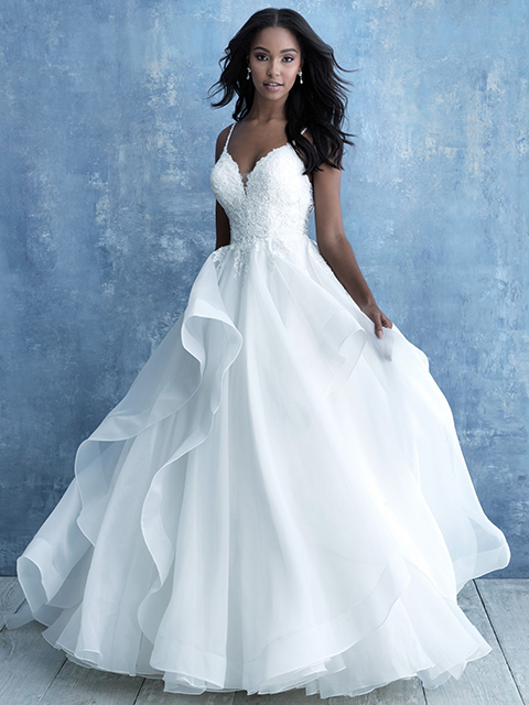 Allure Bridals 9728 Voluminous Ruffles Strappy Wedding Dress