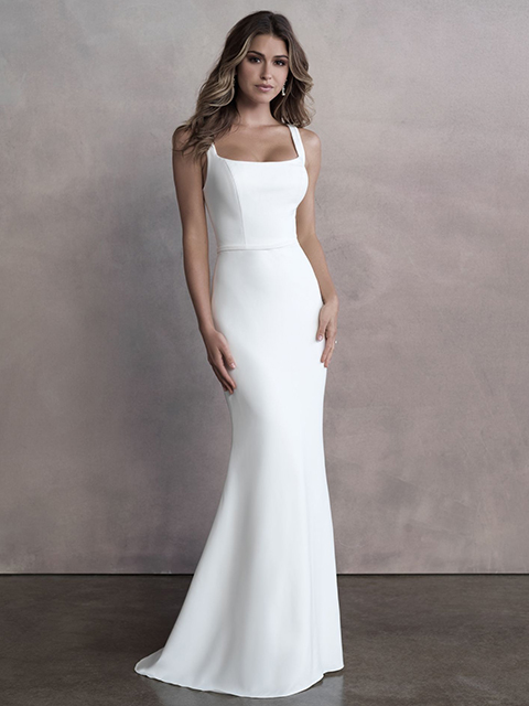 Allure Bridals 9810 Chic slim-fitting Gown is beautifully classic