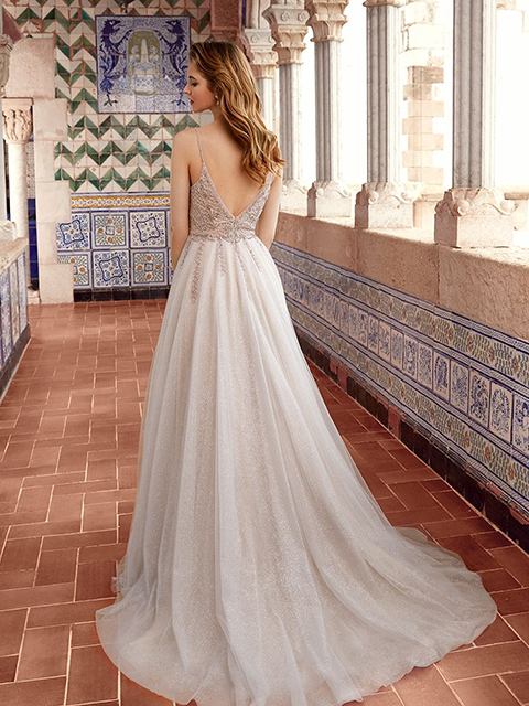 Abella E104 Sonali Beadwork Shimmering A-Line Wedding Dress