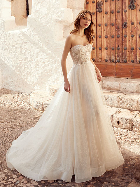 Abella E105 Phoebe Delicate Strapless Wedding Dress