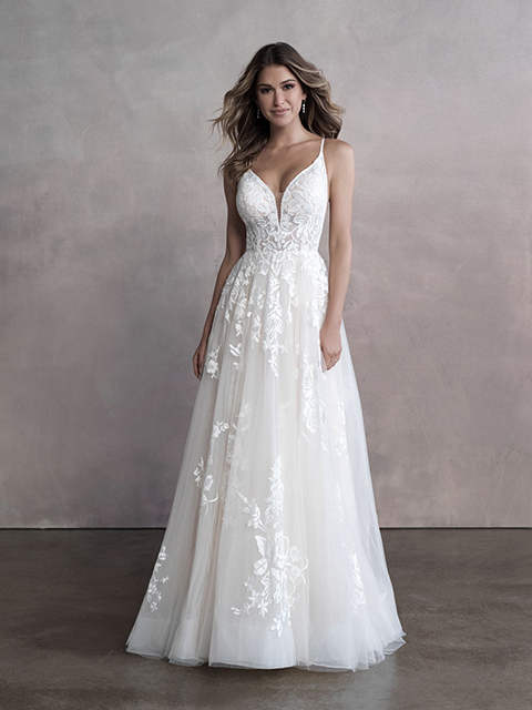 Sequined Lace Allure Romance 3558 Wedding Dress